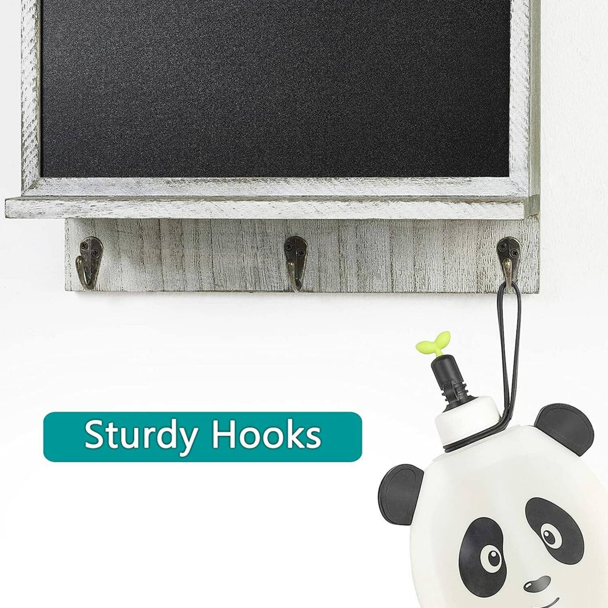 NEX™ 16" Olive Green Wall-Mounted Key & Mail Holder with Chalkboard